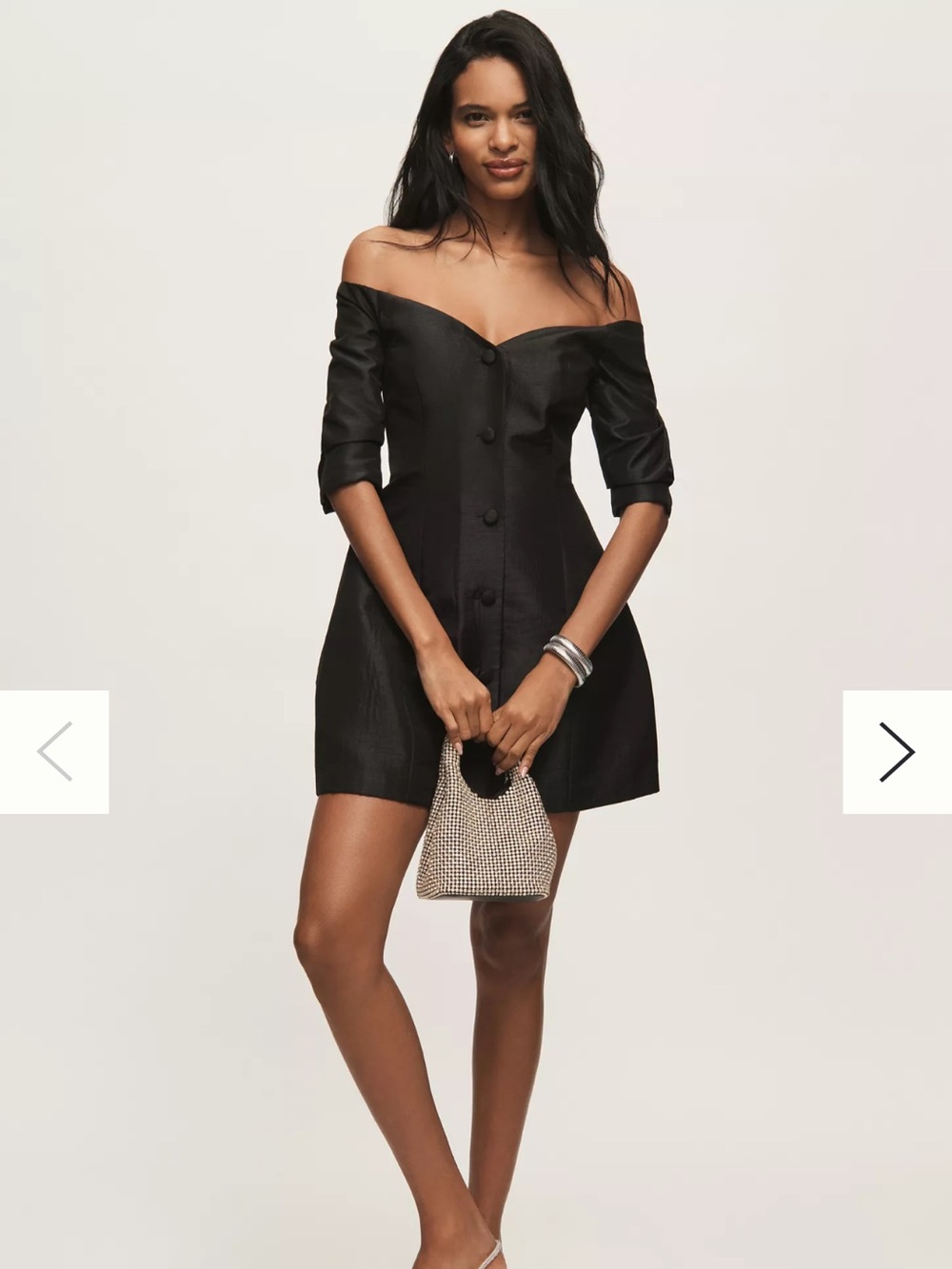 NWT Anthropologie/Hutch Long-Sleeve Off-The-Shoulder Mini Dress - Picture 1 of 8